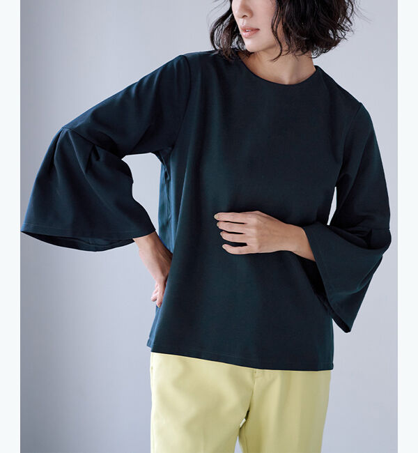 ur's「【星玲奈さんコラボアイテム】タックフレアスリーブトップス」|シャツ・ブラウス|