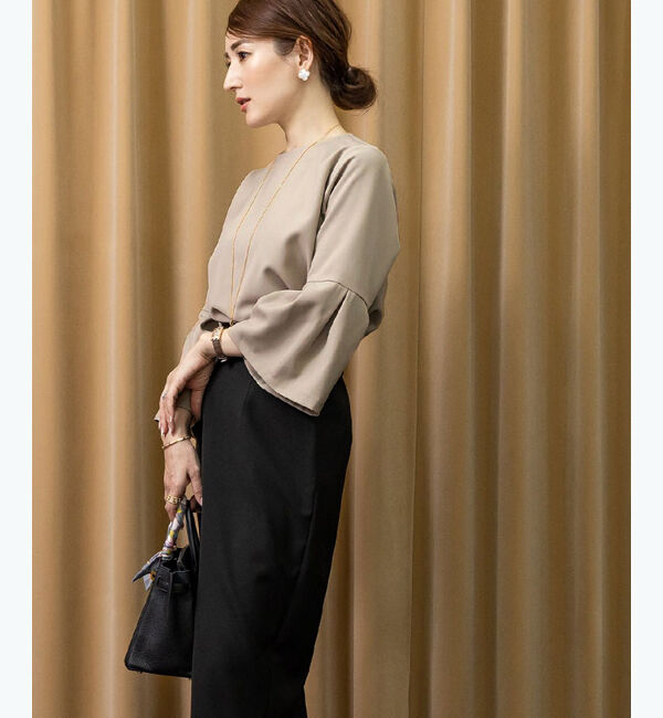 ur's「【星玲奈さんコラボアイテム】タックフレアスリーブトップス」|シャツ・ブラウス|