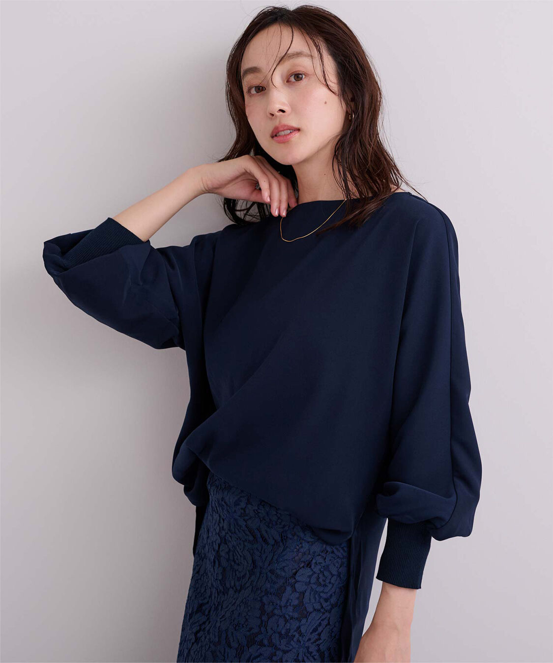 ur's「ボートネックドルマンスリーブプルオーバー」|プルオーバー|ネイビー
