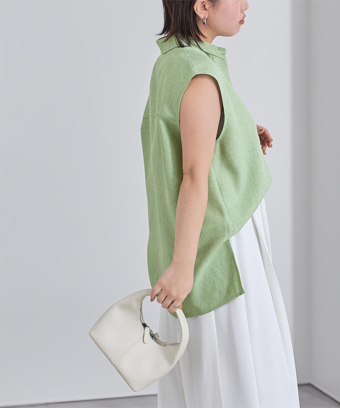 ur's「リネンライクフレンチスリーブスキッパーブラウス」|シャツ・ブラウス|