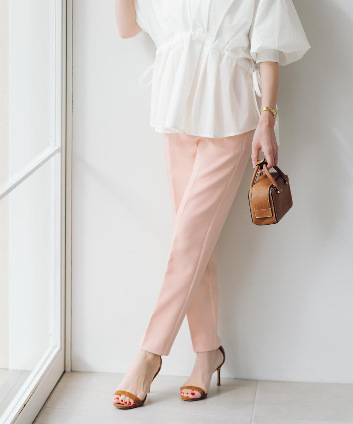 ur's「【星玲奈さんコラボアイテム】ハイウエストスリムパンツ」|スラックス|