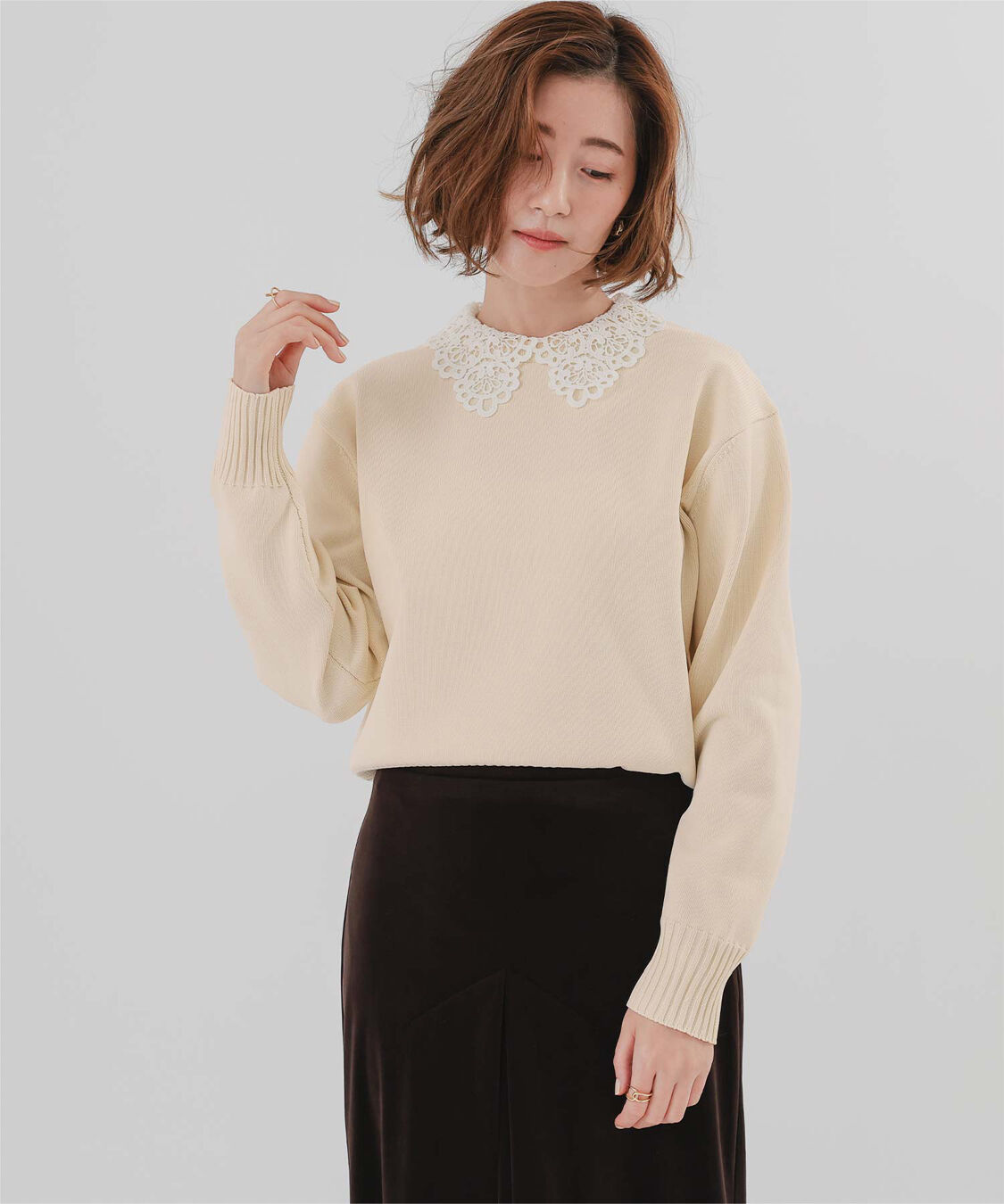 ur's「襟付きニットプルオーバー」|ニット・セーター|