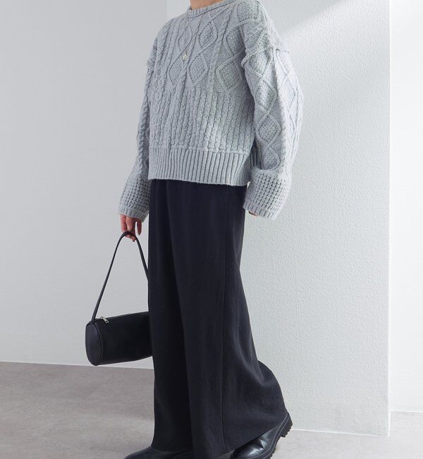  「ミックスケーブルニットプルオーバー」|ニット・セーター|