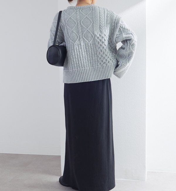  「ミックスケーブルニットプルオーバー」|ニット・セーター|