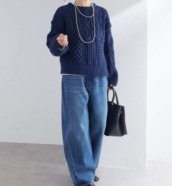  「ミックスケーブルニットプルオーバー」|ニット・セーター|