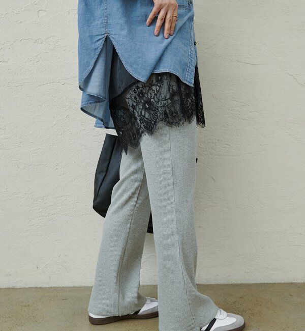  「【＠noricorico102企画】《-3キロ見え》微フレアリブパンツ」|その他|