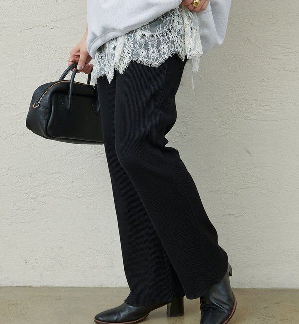  「【＠noricorico102企画】《-3キロ見え》微フレアリブパンツ」|その他|