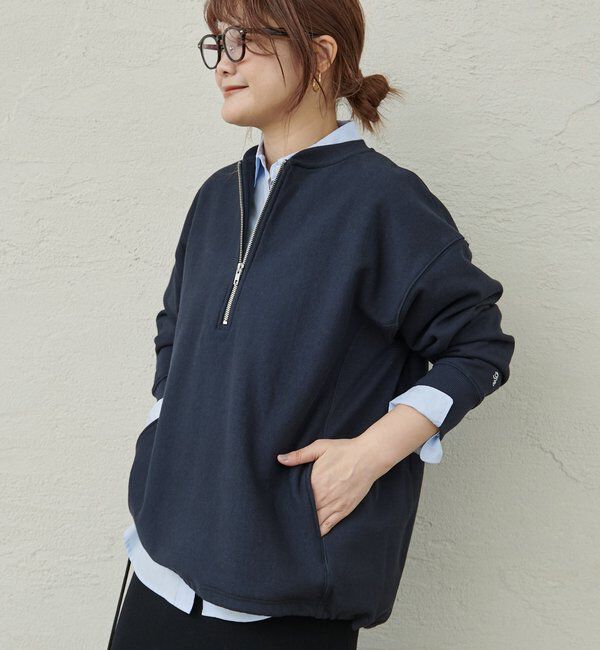  「【＠noricorico102企画】ハーフジップドローコードスウェット」|プルオーバー|