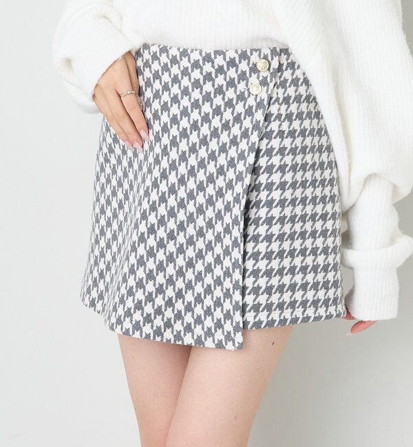  「金ボタン付スタイルアップスカショーパン」|スカート|