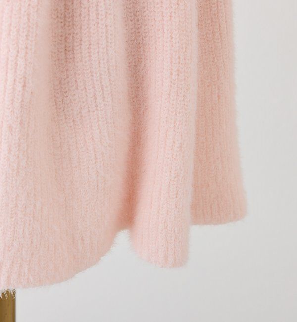  「バックリボンフェザーペプラムニット」|ニット・セーター|