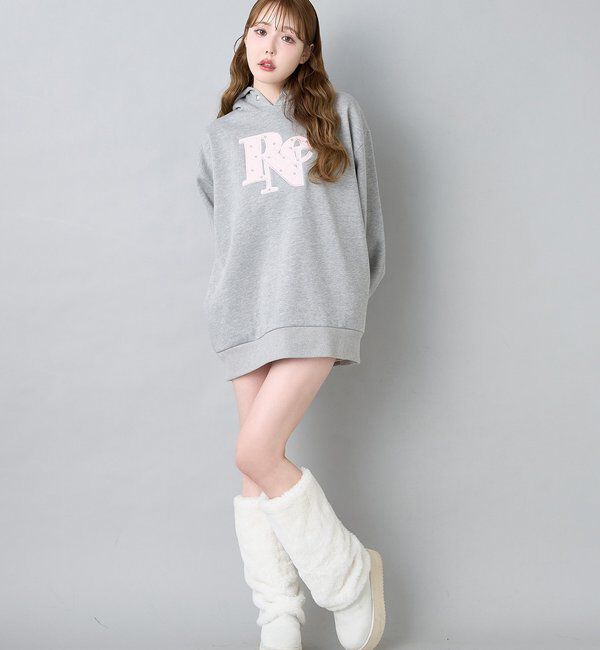  「キルティングロゴゆるパーカー」|プルオーバー|