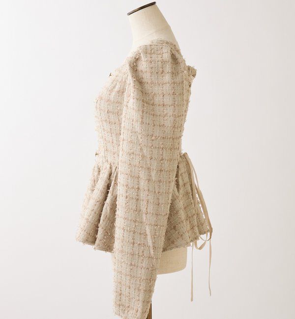  「バックレースアップペプラムブラウス」|シャツ・ブラウス|