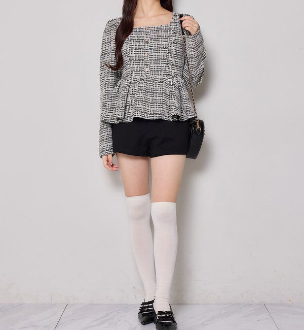  「バックレースアップペプラムブラウス」|シャツ・ブラウス|