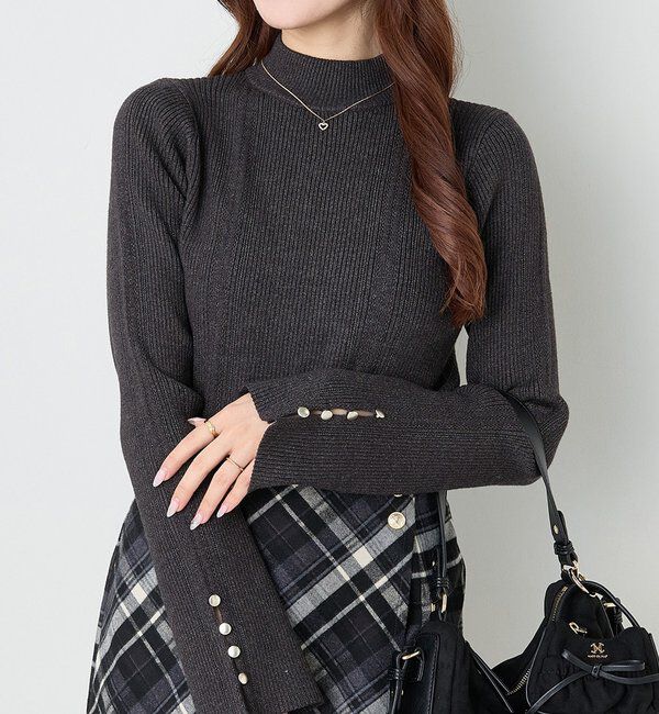 「	アイレットプチハイネックニット」|ニット・セーター|