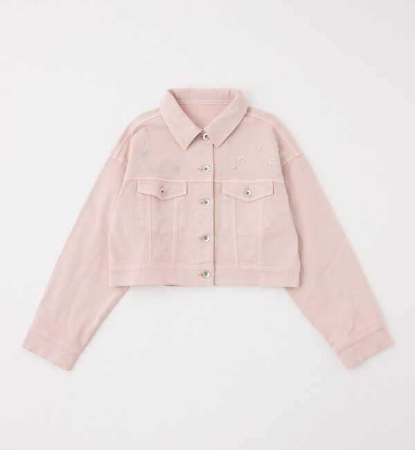  「ビジューデニムジャケット」|ダウンベスト・ベスト|