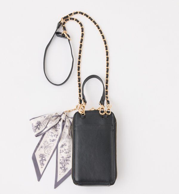  「スカーフ付きキルティングスマホショルダー」|ショルダー・メッセンジャー|