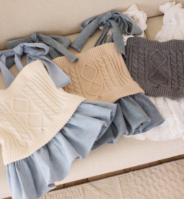  「【Denim Collection】肩リボンビスチェ」|シャツ・ブラウス|