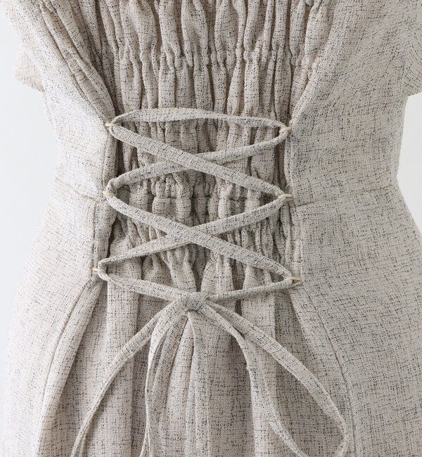  「【miyabi企画】フリルツイードキャミワンピ」|その他|