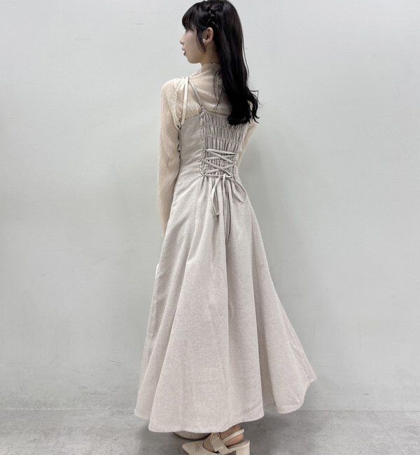  「【miyabi企画】フリルツイードキャミワンピ」|その他|