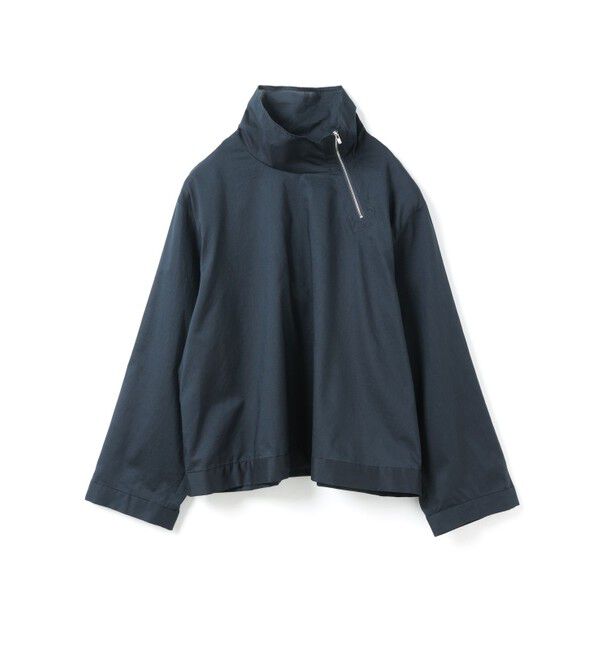 mizuiro ind「mizuiro ind ジップハイネックカラープルオーバー」|シャツ・ブラウス|ネイビー
