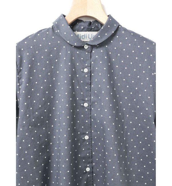 MidiUmi「MidiUmi ドット柄ダッチカラーシャツ」|シャツ・ブラウス|