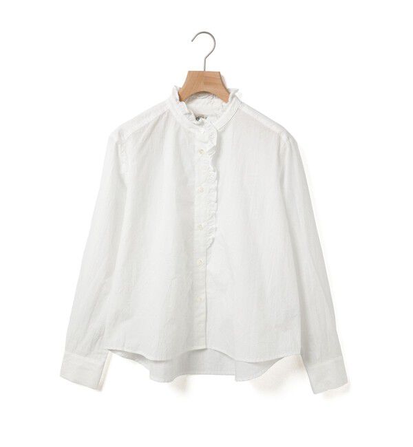 MidiUmi「MidiUmi フロントハーフフリルシャツ」|シャツ・ブラウス|オフホワイト