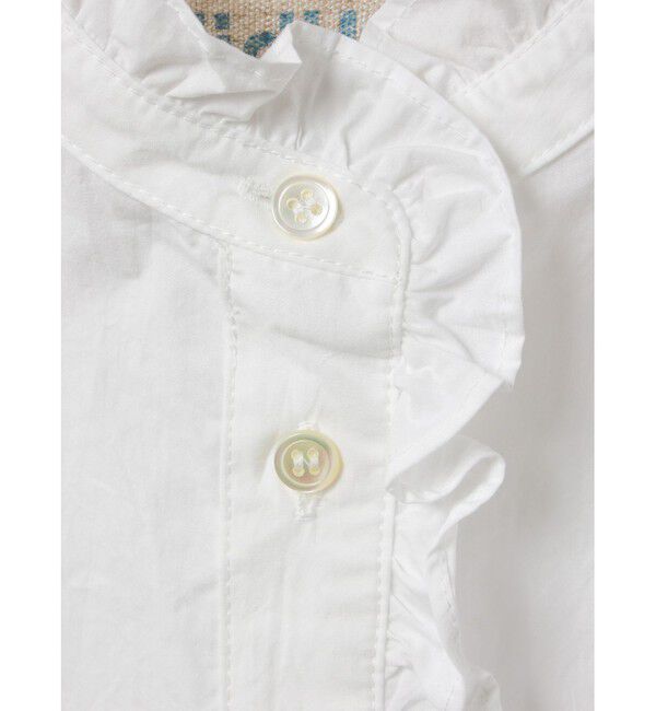 MidiUmi「MidiUmi フロントハーフフリルシャツ」|シャツ・ブラウス|