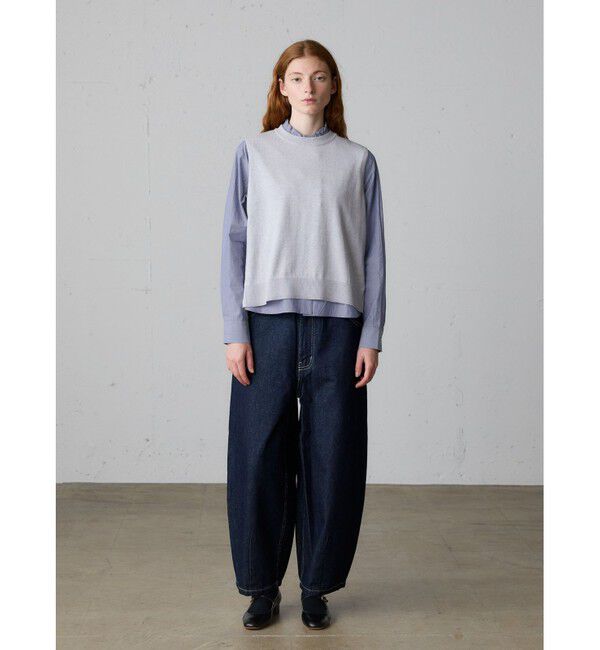 MidiUmi「MidiUmi フロントハーフフリルシャツ」|シャツ・ブラウス|