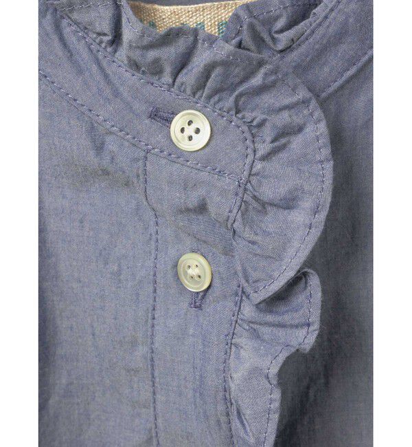 MidiUmi「MidiUmi フロントハーフフリルシャツ」|シャツ・ブラウス|