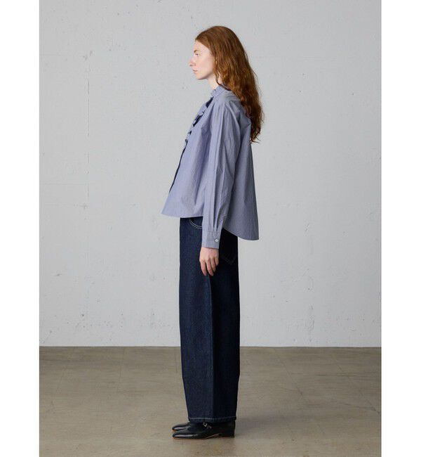 MidiUmi「MidiUmi フロントハーフフリルシャツ」|シャツ・ブラウス|