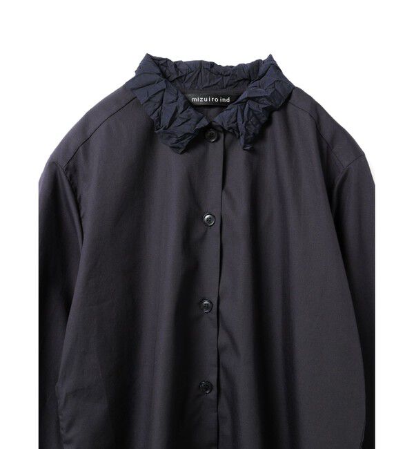mizuiro ind「mizuiro ind ワッシャーカラーシャツ」|シャツ・ブラウス|