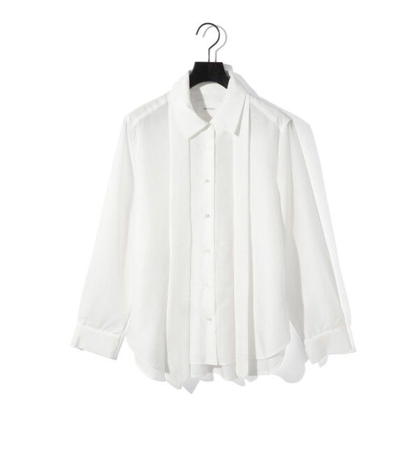 MIDIUMISOLID「MIDIUMISOLID for Ladies レギュラーカラータイ付シャツ」|シャツ・ブラウス|オフホワイト