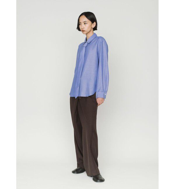 MIDIUMISOLID「MIDIUMISOLID for Ladies レギュラーカラータイ付シャツ」|シャツ・ブラウス|