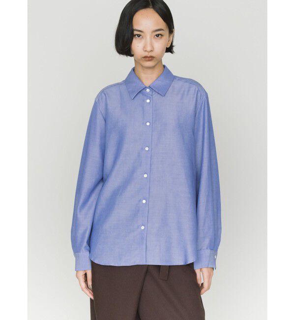 MIDIUMISOLID「MIDIUMISOLID for Ladies レギュラーカラータイ付シャツ」|シャツ・ブラウス|