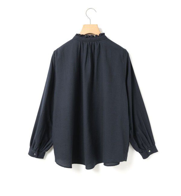 MidiUmi「MidiUmi フリルカラーギャザーネックシャツ」|シャツ・ブラウス|