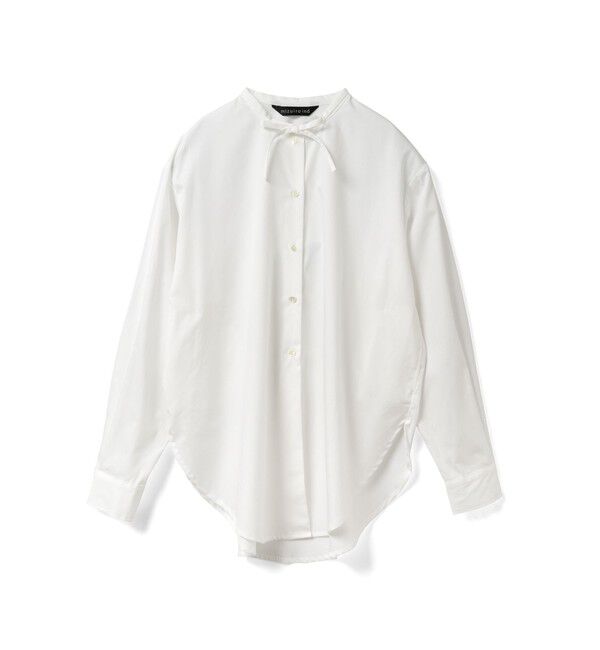 mizuiro ind「mizuiro ind リボンタイロングシャツ」|シャツ・ブラウス|