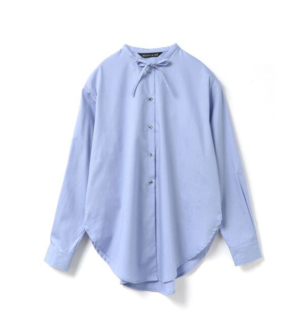 mizuiro ind「mizuiro ind リボンタイロングシャツ」|シャツ・ブラウス|ライトブルー