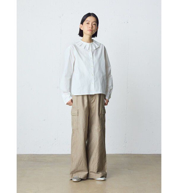 MidiUmi「MidiUmi タックカラーシャツ」|シャツ・ブラウス|