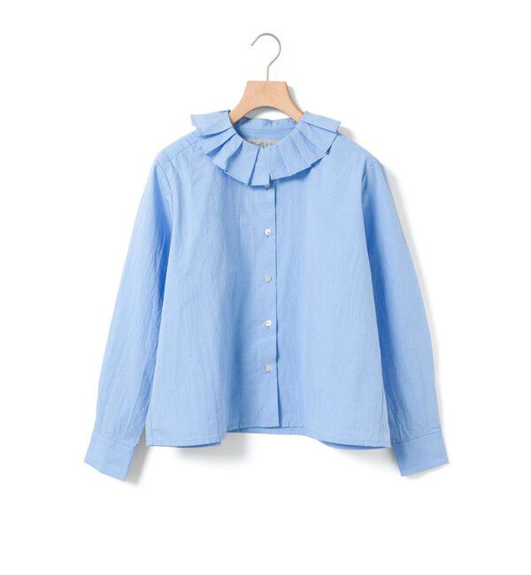 MidiUmi「MidiUmi タックカラーシャツ」|シャツ・ブラウス|サックス