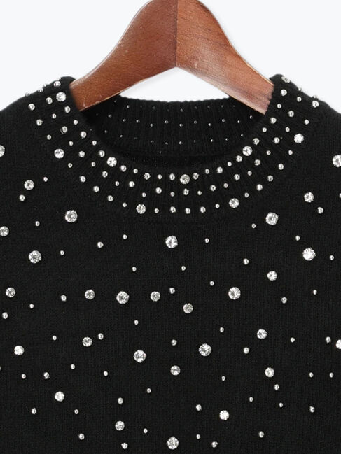 Te chichi「スパークルビジューニットプルオーバー」|ニット・セーター|