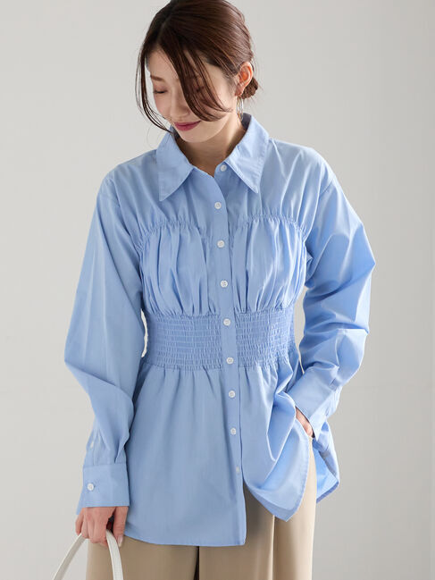 Te chichi「ペプラムシャーリングシャツ」|シャツ・ブラウス|