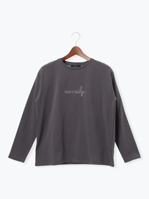 Te chichi「3DシャイニーロゴロンT《2026 spring catalog item》」|Tシャツ・カットソー|チャコールグレー