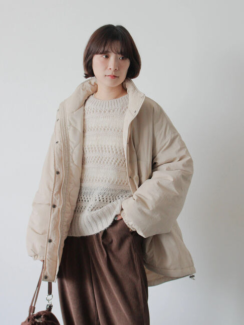 Samansa Mos2 blue「中綿モンスターコート」|その他|