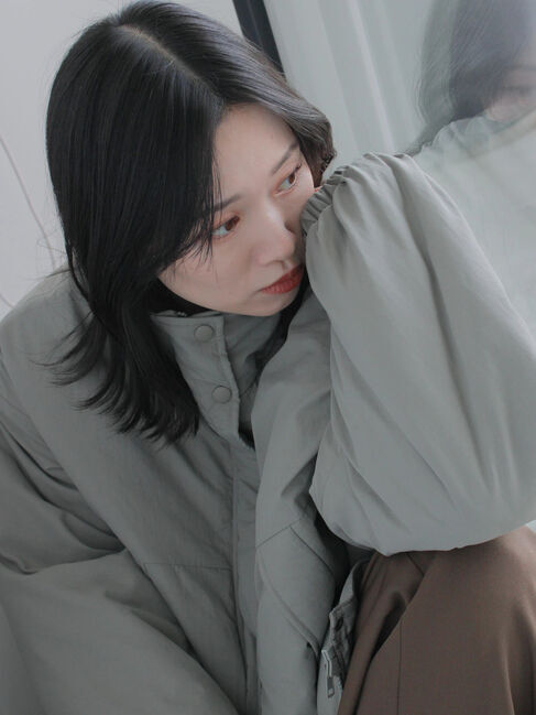 Samansa Mos2 blue「中綿モンスターコート」|その他|