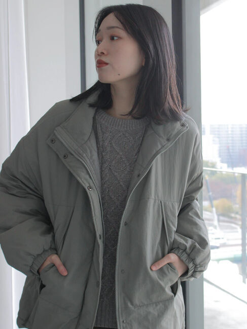 Samansa Mos2 blue「中綿モンスターコート」|その他|