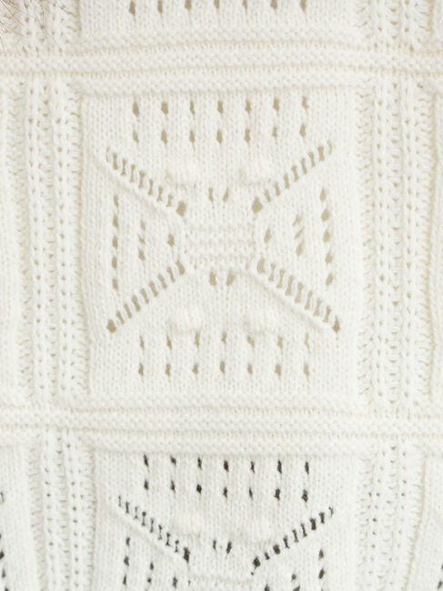 Samansa Mos2「クロシェ風配色ニットベスト」|ダウンベスト・ベスト|