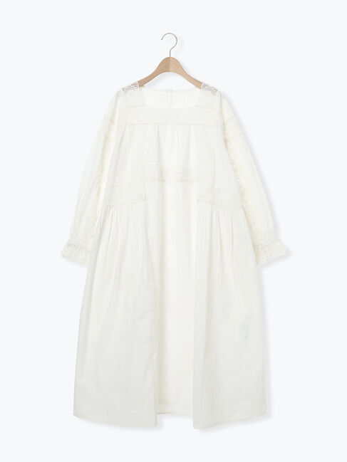 Samansa Mos2「ローズ柄レーススクエアネックワンピース」|ワンピース|