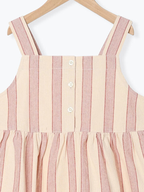 Samansa Mos2 Lagom「ストライプ柄ジャンバースカート」|スカート|