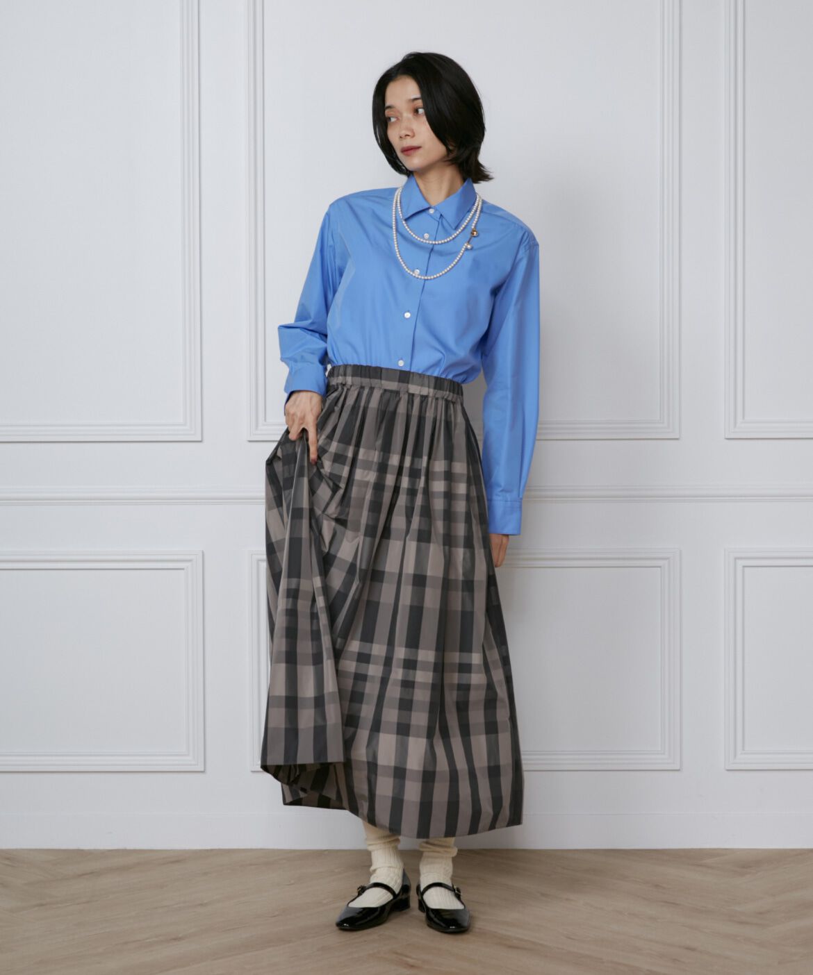 INED「《大きいサイズ》オーバーサイズシャツ」|シャツ・ブラウス|