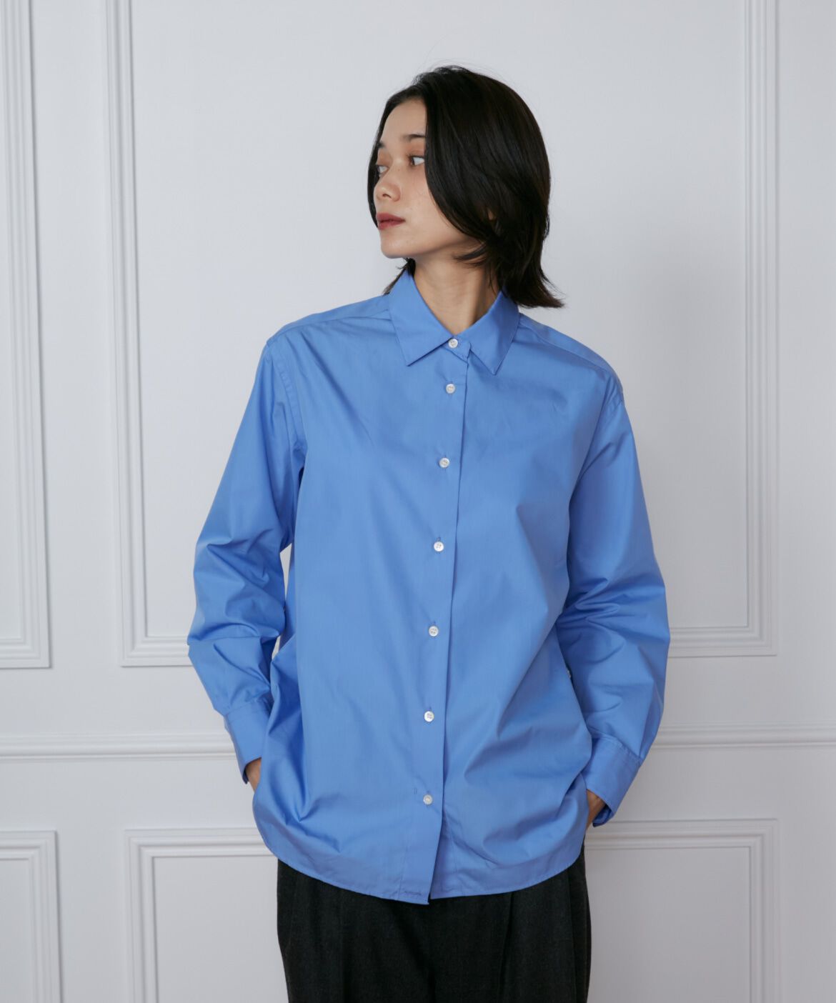 INED「《大きいサイズ》オーバーサイズシャツ」|シャツ・ブラウス|